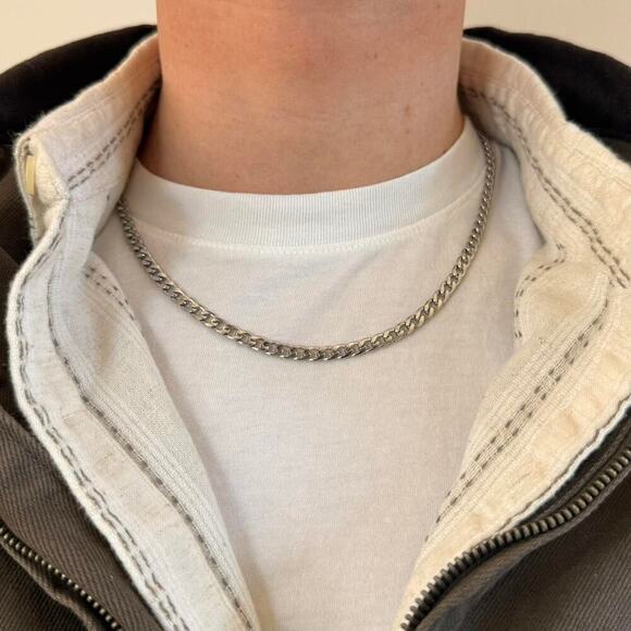 Y2k 2000s silver 925 cuban - Picture 2 of 8